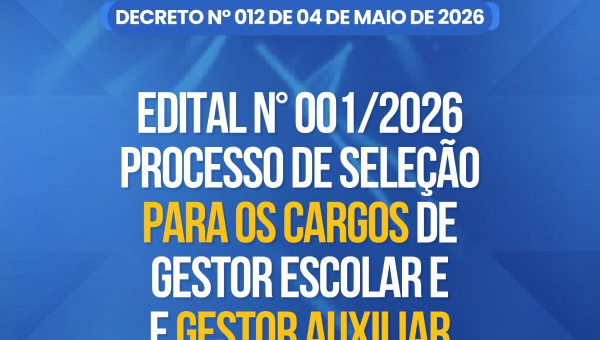 Prefeitura de Buritis divulga Processo de Seleção para Gestores Escolares e Gestores Auxiliares da Rede Municipal